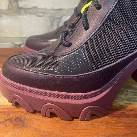 Sorel Brex Heel Lace Boot, Waterproof, Rainboot, Berry, Sz. 5.5 - Picture 9 of 16